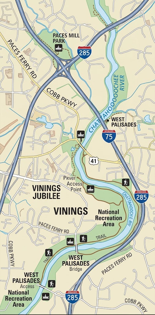 map of Vinings Georgia